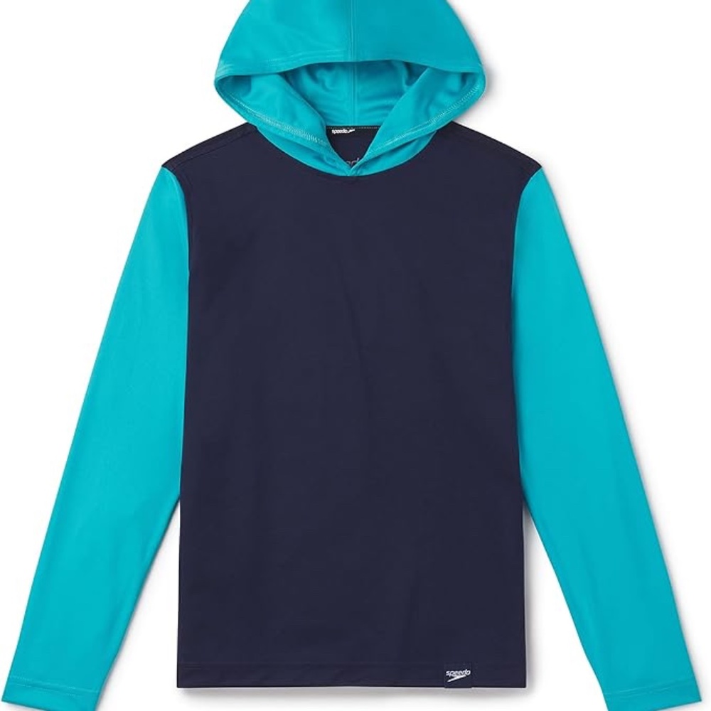 BRAND NEW boy youth speedo long sleeve hooded swimming shirt rashguard size XL